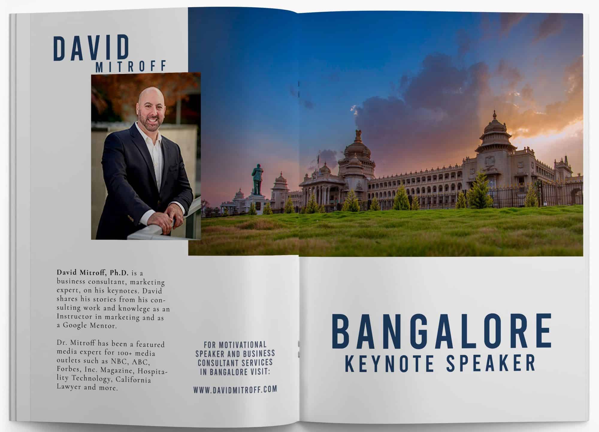 Bangalore Keynote Speaker David Mitroff